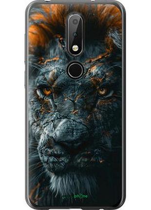 Чехол на nokia 6.1 plus пламенный лев "6153u-1539-2448"