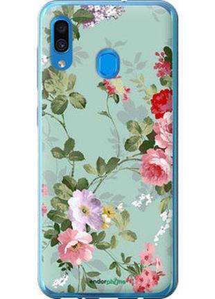 Чехол на samsung galaxy a30 2019 a305f цветочные обои 2 "862u-1670-2448"