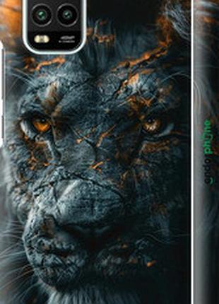 Чехол на xiaomi mi 10 lite пламенный лев "6153m-1924-2448"