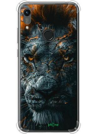 Чехол на huawei y6s пламенный лев "6153sp-1871-2448"