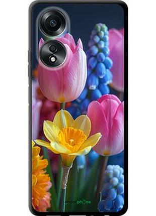 Чехол на oppo a58 4g весенние цветы "6058b-3184-2448"