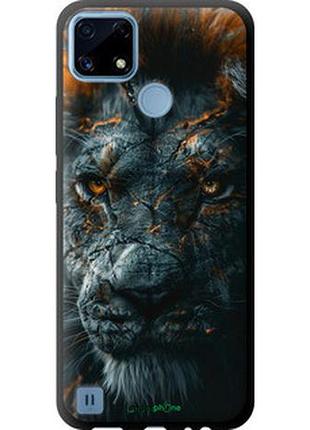 Чехол на realme c21 пламенный лев "6153b-2321-2448"