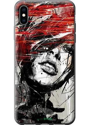 Чехол на iphone xs max лицо девушки "1162t-1557-2448"