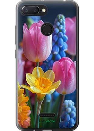 Чохол на xiaomi redmi 6 весняні квіти "6058t-1521-2448"