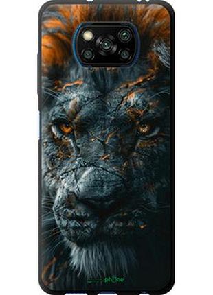Чехол на xiaomi poco x3 pro пламенный лев "6153b-2938-2448"