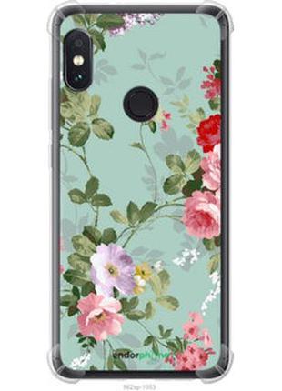 Чехол на xiaomi redmi note 5 pro цветочные обои 2 "862sp-1353-2448"