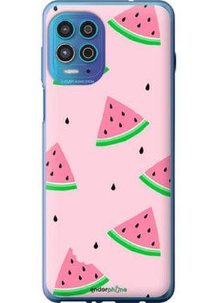 Чехол на motorola g100 розовый арбуз "4314u-2359-2448"