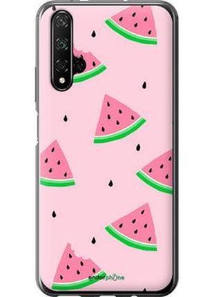Чехол на huawei honor 20 розовый арбуз "4314u-1697-2448"