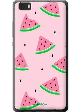 Чехол на huawei ascend p8 lite розовый арбуз "4314u-126-2448"