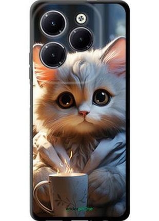 Чехол на infinix hot 40 pro white cat "5646b-3736-2448"