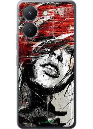 Чехол на vivo y27 5g лицо девушки "1162u-3407-2448"