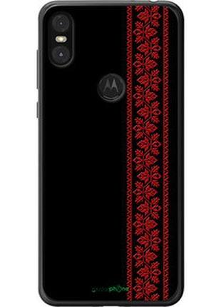Чехол на motorola one вышиванка 53 "2041t-1589-2448"