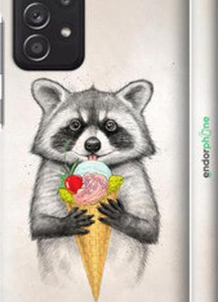 Чехол на samsung galaxy a52s 5g a528b енотик с мороженым "4602m-2583-2448"