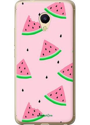 Чехол на meizu m5s розовый арбуз "4314u-776-2448"