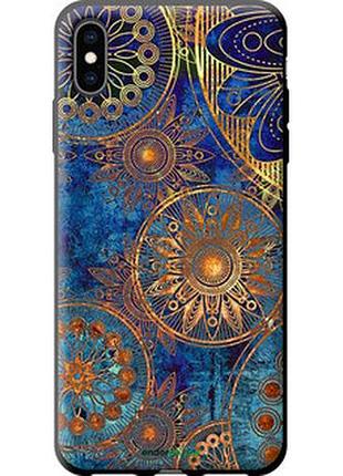 Чехол на iphone xs max золотой узор "678b-1557-2448"