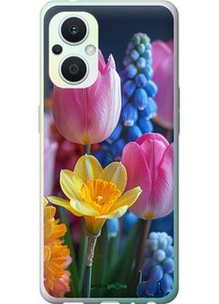 Чехол на oppo reno8 lite весенние цветы "6058u-2755-2448"