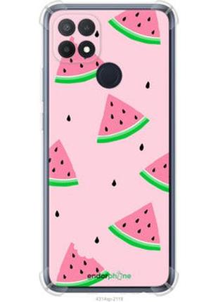 Чехол на oppo a15 розовый арбуз "4314sp-2119-2448"