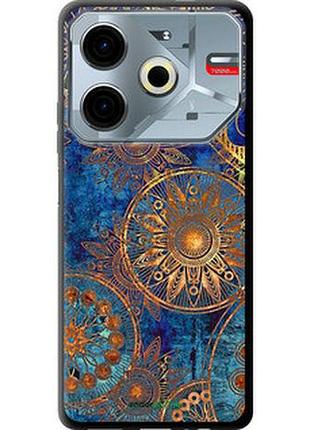 Чехол на tecno pova 6 neo золотой узор "678b-3753-2448"