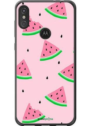 Чехол на motorola one power розовый арбуз "4314u-1588-2448"