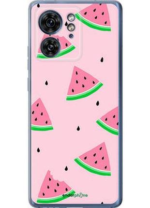 Чехол на motorola edge 40 розовый арбуз "4314u-3335-2448"