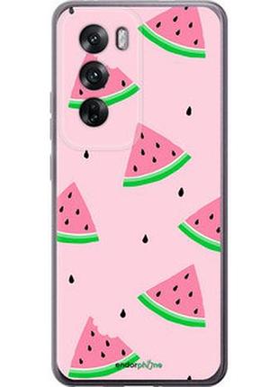 Чехол на oppo reno12 5g розовый арбуз "4314u-3742-2448"