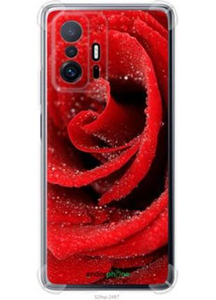 Чехол на xiaomi 11t pro красная роза "529sp-2552-2448"