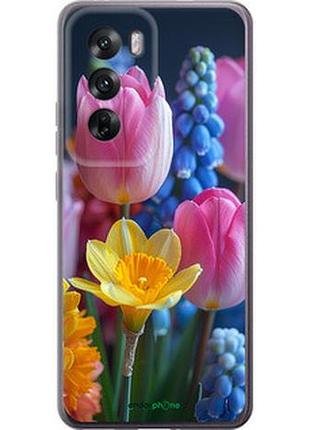 Чехол на oppo reno12 5g весенние цветы "6058u-3742-2448"