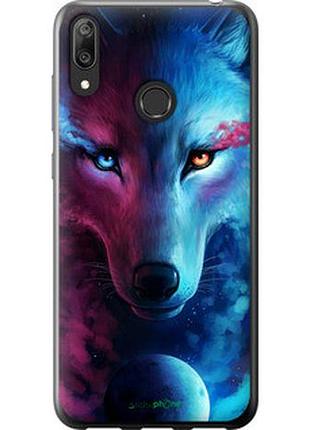 Чехол на huawei y7 2019 арт-волк "3999u-1638-2448"