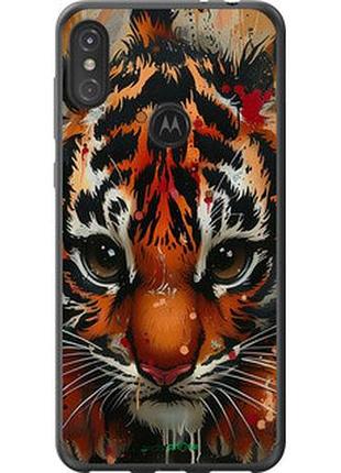 Чехол на motorola one power mini tiger "6052u-1588-2448"