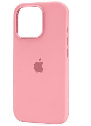 Чехол fiji silicone case для apple iphone 16 pro max бампер накладка soft touch с микрофиброй light pink