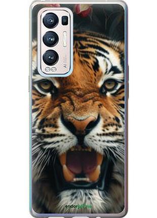 Чехол на oppo reno5 pro plus тигровое величие "6080u-2243-2448"