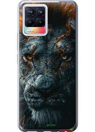 Чехол на realme 8 пламенный лев "6153u-2303-2448"