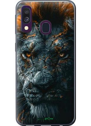 Чехол на samsung galaxy a40 2019 a405f пламенный лев "6153t-1672-2448"