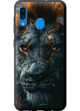 Чехол на samsung galaxy a20 2019 a205f пламенный лев "6153b-1761-2448"