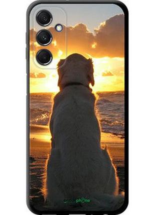Чехол на samsung galaxy m34 5g закат и собака "3966b-3141-2448"