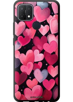 Чехол на oppo a15s сердечки 4 "5662b-2527-2448"