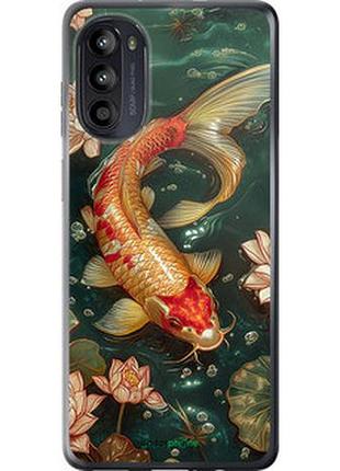 Чехол на motorola moto g52 мелодия лотоса "6106u-2691-2448"