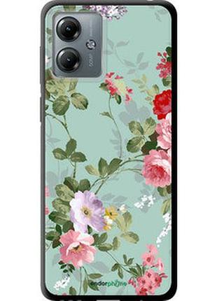 Чехол на motorola moto g14 цветочные обои 2 "862b-3197-2448"