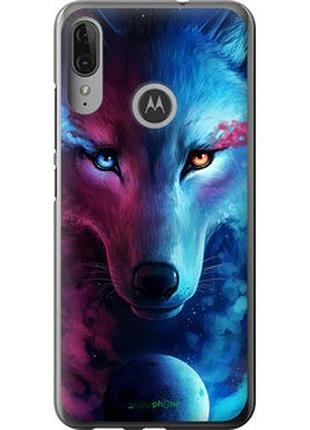 Чехол на motorola moto e6 plus арт-волк "3999u-1780-2448"