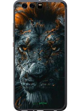 Чехол на huawei p10 plus пламенный лев "6153t-963-2448"