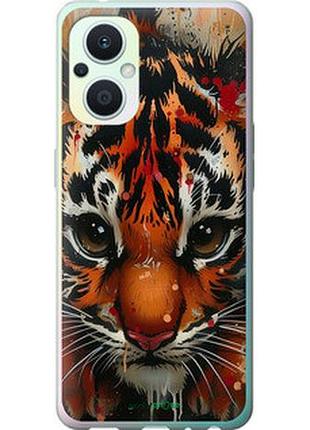Чехол на oppo reno8 lite mini tiger "6052u-2755-2448"