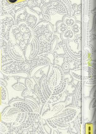 Чехол на sony xperia z5 compact e5823 белое кружево "4383c-322-2448"