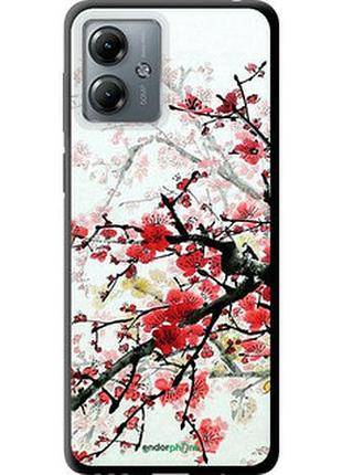 Чохол на motorola moto g14 квітучий кущ "831b-3197-2448"