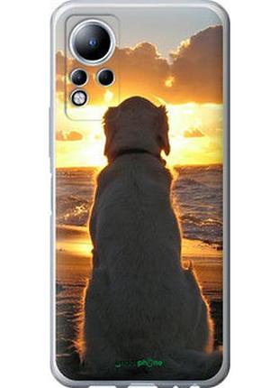 Чехол на infinix note 12 закат и собака "3966u-2927-2448"