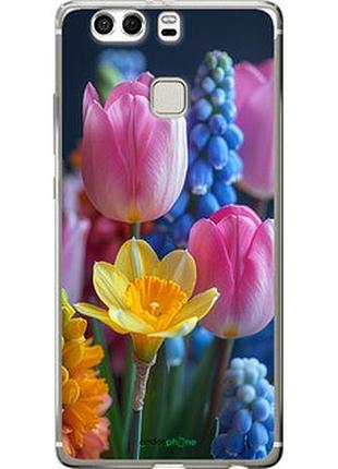 Чехол на huawei p9 plus весенние цветы "6058u-300-2448"