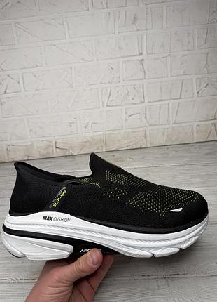 Крутые кроссовки мокасины skechers hands free slip-ins max cushioning arch fit 2.0