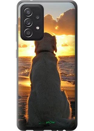 Чехол на samsung galaxy a52 закат и собака "3966t-2251-2448"