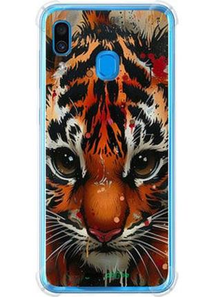 Чехол на samsung galaxy a20 2019 a205f mini tiger "6052sp-1761-2448"