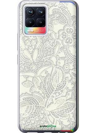 Чехол на realme 8 белое кружево "4383u-2303-2448"