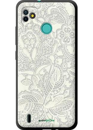 Чехол на tecno pop 5 bd2p белое кружево "4383b-2412-2448"